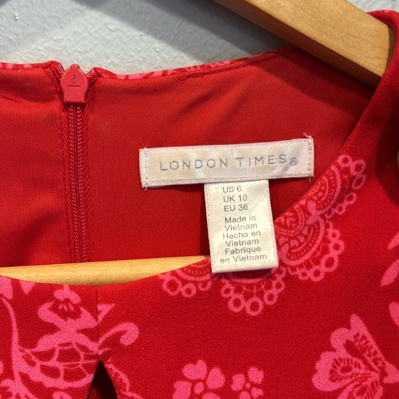 London Times dress ❤️🩷 sz 6 - Picture 8 of 11